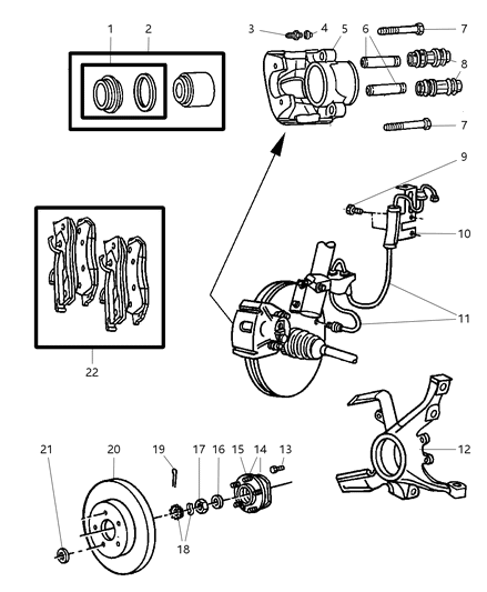 Rotor Brake Diagram for 2AMV1820AA