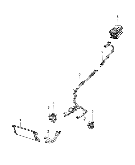 2005 Chrysler PT Cruiser Hose Coolant Diagram for 68282203AD