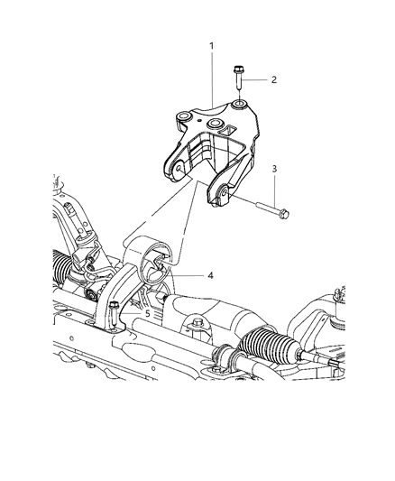 2009 Dodge Avenger Bracket Engine Mount Diagram for 5085516AB