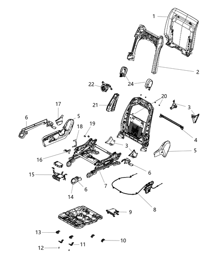 Adjuster Power Seat Diagram for 68234706AA