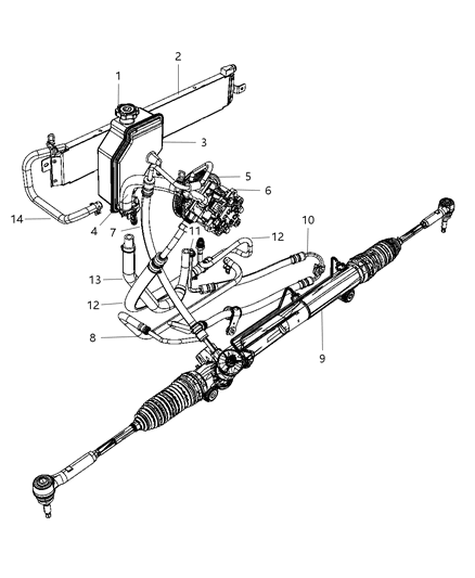 Reservoir Power Steering Fluid Diagram for 52089905AC