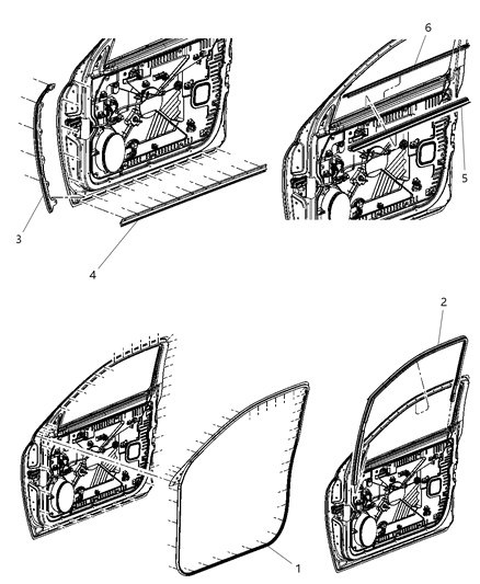 1992 Chrysler Imperial Seal Door Sill Diagram for 55112358AB