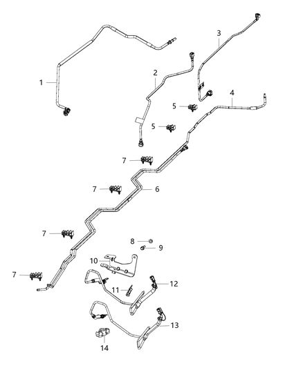 Tube Fuel Vapor Diagram for 68213299AC