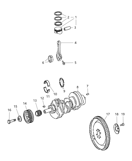 Bearing Connecting Rod Standard See Note Diagram for 5175363AB