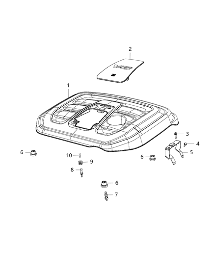 1993 Dodge Ram 50 Grommet Diagram for 68025943AA