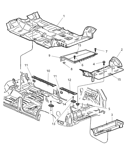 1995 Dodge Caravan Latch Storage Bin Lid Diagram for 5GK82DX9AB