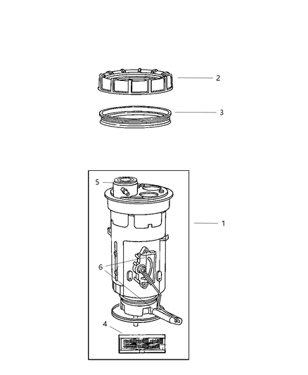 Module Kit Fuel Pump/Level Unit Diagram for 5072764AB