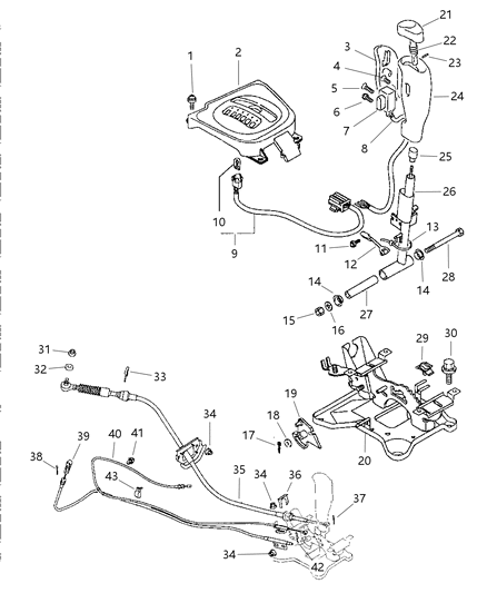 2005 Dodge Viper Switch Transmission Overdrive Diagram for MB829168