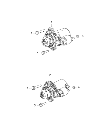 2021 Jeep Wrangler Starter Engine Diagram for 56029667AB