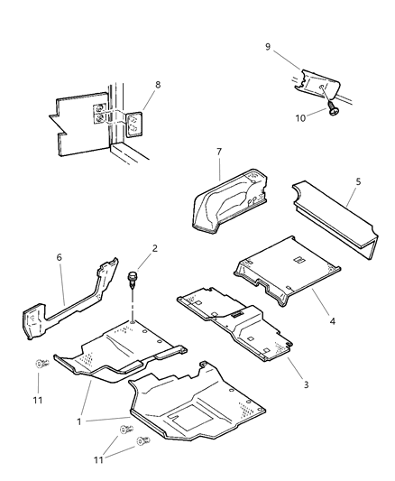 1991 Jeep Grand Wagoneer Screw And Washer Snap Head .164-18X.375 Diagram for J4007545