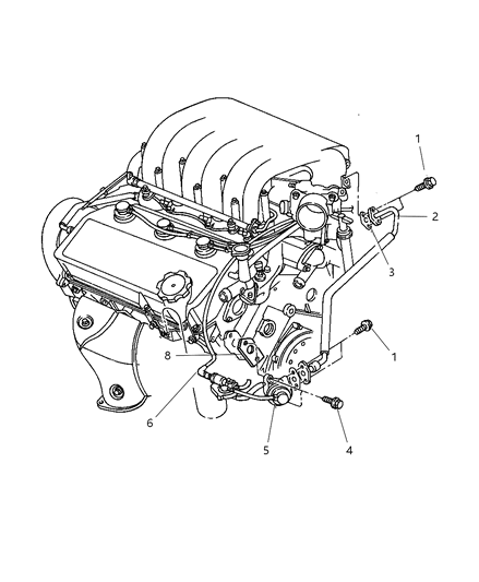 2021 Chrysler Pacifica Screw (M6 X 1.00 X 35 ) (Not Serviced) Diagram for 4591374