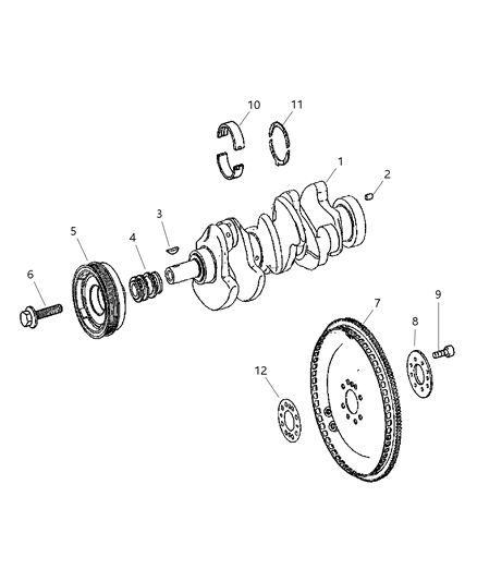 Drive Plate Diagram for 68050865AA