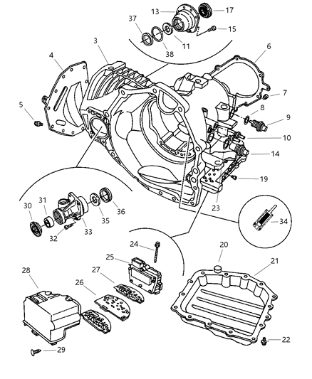 2022 Chrysler Pacifica Screw, Solenoid, Hexagon Head, M6X1.0X93.5 Diagram for 6503546