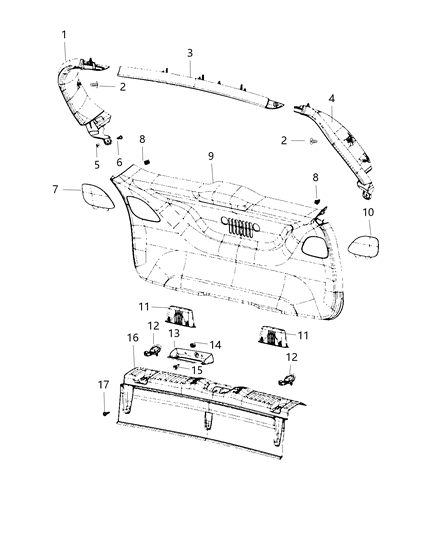 1991 Dodge Ram 50 Fastener Christmas Tree Diagram for 68395011AA