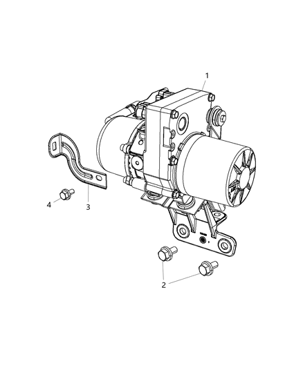 Pump Power Steering Diagram for 52124998AH
