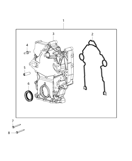 2019 Ram 1500 Cover Timing Case Diagram for 68273788AD