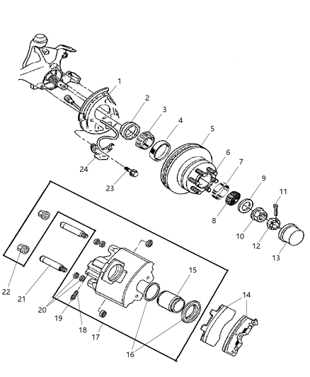 Pad Kit Front Disc Brake Diagram for 2AMV1279AA