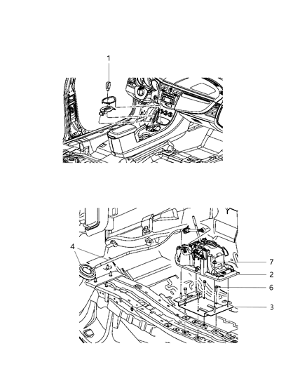 1986 Dodge D250 Shifter Transmission Diagram for 5273248AI