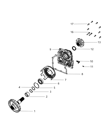 Flange Output Diagram for 68019650AA