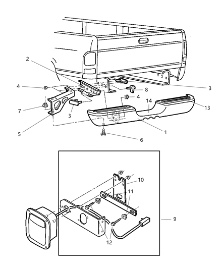 Bumper Rear Diagram for 5FG80DX8AD