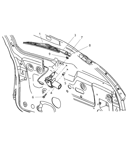 Motor Liftgate Wiper Diagram for 4857931AC