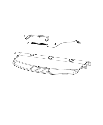 1987 Dodge Lancer Panel Rear Shelf Diagram for 5NS85DX9AN