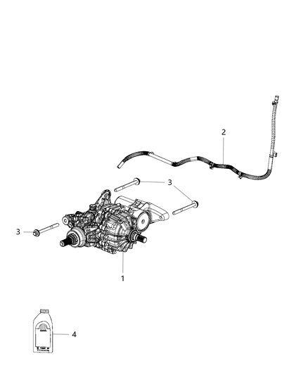 2019 Dodge Charger Differential Rear Axle Diagram for 68292765AE