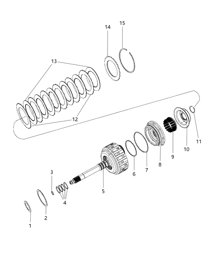 Thrust Washer Rear Clutch Diagram for 68019787AA