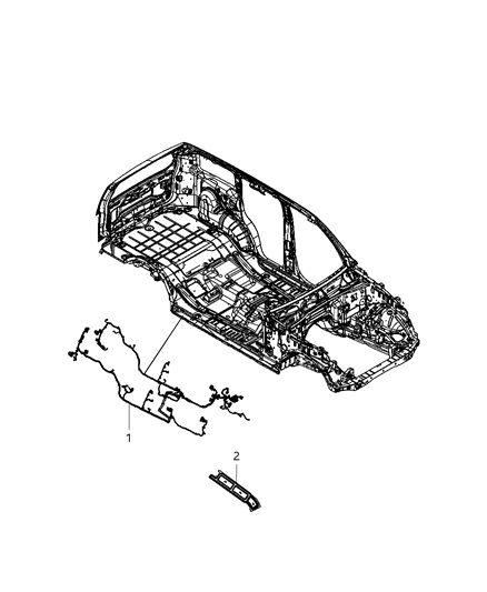 2012 Jeep Liberty Cover Wiring Protector Diagram for 56010047AD