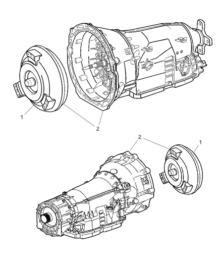 2025 Jeep Grand Cherokee Transmission Kit With Torque Converter Diagram for 52108400AA
