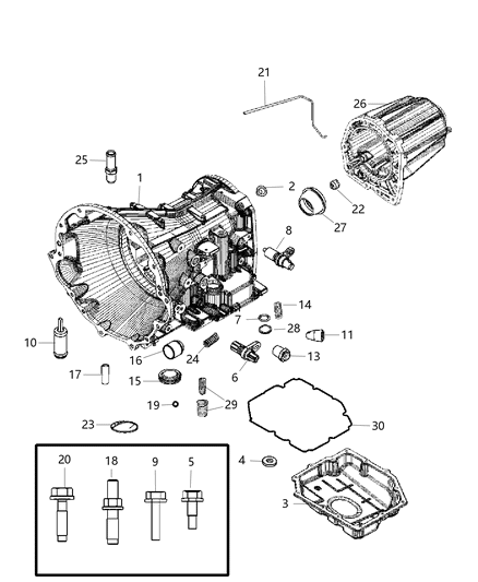 Extension Transmission Diagram for 52852994AA