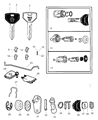 Dodge Ram 1500 Car Key Diagram - 5014736AA
