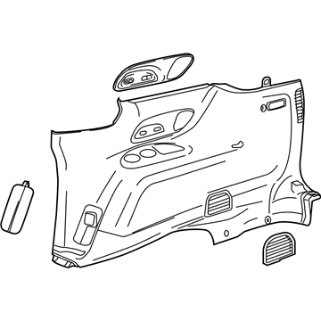 Chrysler 5SC26PD2AJ PANEL Quarter Trim Includes Cupholder