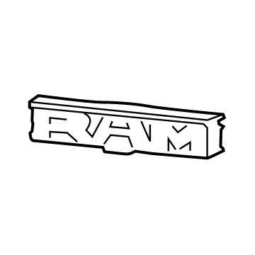 Ram 68459113AA BACKING PLATE Emblem