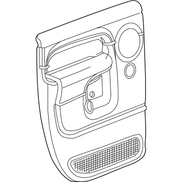 Mopar 5JV251J3AC Panel Rear Door Trim 5JV251J3AC Mopar Panel Rear Door Trim Illustration 1 of 1