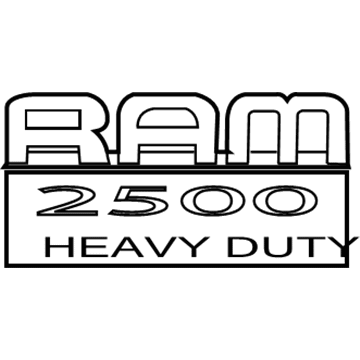 Ram 68140250AA NAMEPLATE Ram 2500 Heavy Duty