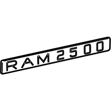 Dodge 55372616AB NAMEPLATE Ram 2500 Heavy Duty