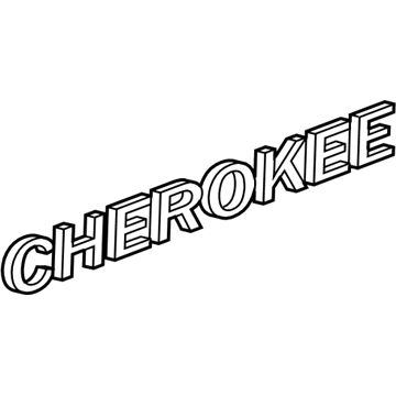 Jeep 68336334AA NAMEPLATE Front Door CHEROKEE