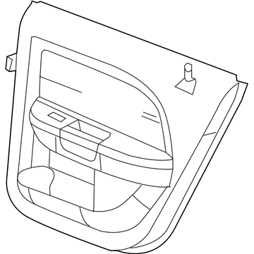 Mopar 1VW88DX9AA Panel Rear Door Trim 1VW88DX9AA Mopar Panel Rear Door Trim Illustration 1 of 1