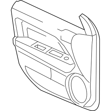 Mopar 1FJ951DAAA Panel Door Trim Front 1FJ951DAAA Mopar Panel Door Trim Front Illustration 1 of 1