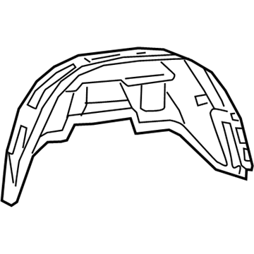 Mopar 68275910AB Shield Wheelhouse, Rear Passenger Side