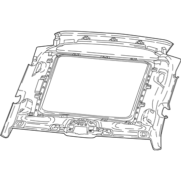 Jeep 6LQ97PS4AH HEADLINER Includes Overhead Console Retainer, Wiring, Sound Proof Pad, Washer Hose, Attaching Retainers