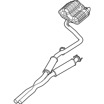 Mopar 53010368AA Muffler And Resonator Exhaust Includes Tip And Clamp