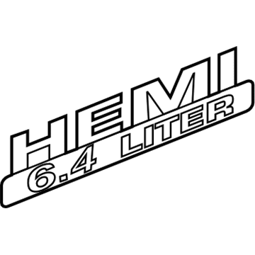 Ram 68154708AA NAMEPLATE 6.4L HEMI