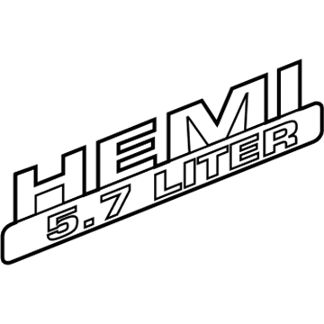 Ram 68149700AA NAMEPLATE Front Fender HEMI 5.7 Liter