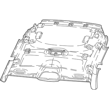 Jeep 6LQ99PS4AI HEADLINER Includes Overhead Console Retainer, Wiring, Sound Proof Pad, Washer Hose, Attaching Retainers