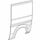 Mopar 68134823AA Panel Bodyside Aperture Outer Rear, Driver Side