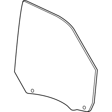 Mopar 55372324AB Door Glass, Front Passenger Side