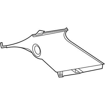 Mopar 6DF22DX9AA Rear Trim Panel, Black, Inner Passenger Side