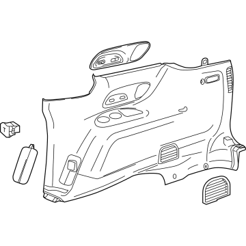 Mopar 5RJ20DX9AI Quarter Trim Panel, Black, Rear Passenger Side